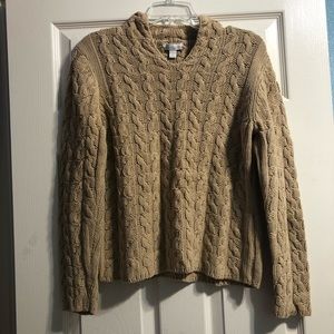 Charter Club Womens Knit Sweater Large Autumn Tan